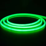 5 m. vattentät Grön Neon COB LED strip - 230V, IP67, 288 LED, 11,5W/m, kan klippas var 50cm