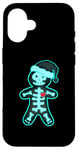 iPhone 16 X-Ray Gingerbread Man Skeleton Christmas Nurse Xray Tech Case