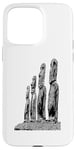 Coque pour iPhone 15 Pro Max Statue de Moai de l'île de Pâques Monolithe Mystery