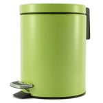 SOGA Foot Pedal Stainless Steel Rubbish Recycling Garbage Waste Trash Bin Round 12L Green - Kitchen Bins - RubbishBinRound12LGreen