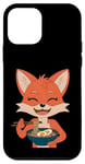 iPhone 12 mini Happy Fox with Ramen Kawaii Food Design Case