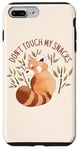 Coque pour iPhone 7 Plus/8 Plus Don't Touch My Snacks Panda en bambou mignon drôle Kawaii Rouge