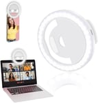 36 LED Lumière Téléphone pour Selfie LED, 3 Modes d'Éclairage & Dimmable, Selfie Ring Light, Ring Light Téléphone, Rechargeable, pour Téléphone Portable, Tablette, Ordinateur Portable, Caméra