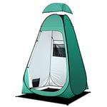 Pop Up Toilet Tent riggoo Portable Shower Toilet Tents for Camping Privacy Outdoor Changing Room for Beach Fishing Hiking Sun Shelter (UV Protection) (Dark Green)