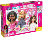 Lisciani - Puzzle Barbie Glitter - 108 Pièces - Jeu de Réflexion - Jeu Educatif - 50 x 35 Cm - Version Paysage - Puzzle qui Brille - Pour Enfants à Partir de 4 ans