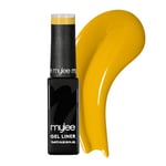 Mylee Liner Gel Nail Polish 7ml [Buttercup] With Built-In Nail Art Brush - UV/LED Soak-Off Nail Art Manicure Pedicure for Professional, Salon & Home Use - Long Lasting & Easy to Apply