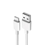 2M USB Till USB-C Laddkabel Vit