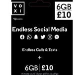 VOXI £10 SIM Card - 30 GB Data