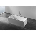 Bernstein - Baignoire îlot rectangulaire design en acrylique pour salle de bain, isolation thermique - Blanc brillant - 170x75x60cm - nadi - Options