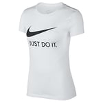 Nike W NSW Tee JDI Slim T-Shirt Femme White/(Black) FR: 2XL (Taille Fabricant: 2XL)