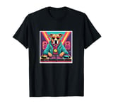 Dog Music DJ Turntables Mixing Vinyl Records Party Graphic T-Shirt