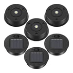 2X(6 Pcs Solar Lights Replacement Top 7 Solar Parts LED Solar Panel Lid