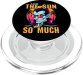 I Love The Sun Funny Vampire Sunglasses Tropical Sunset Vibe PopSockets PopGrip for MagSafe