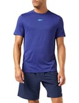 Reebok Men's Workout Ready Melange T Shirt, Bold Purple, L UK