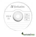 10 Verbatim Blank CD-R CD discs 80 Min 700MB Extra Protection sleeves 43411