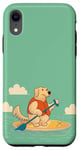 Coque pour iPhone XR Planche de stand up paddle en forme de chien mignon