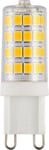 12V G9 rundtlysende 2,5W 33 SMD3014 led pære, varmhvit