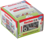 Chevilles bi-matière DuoPower 8 x 40 sans vis 100pcs FISCHER