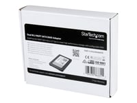 Startech.Com Dubbel M.2 Ngff Sata-Adapter Med Raid - Kontrollerkort (Raid) - M.2 - 2 Kanal - M.2 Card - Raid Raid 0, 1, Jbod, Big - Sata 6Gb/S - Svart, Silver