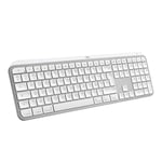 Logitech MX Keys S for Mac, clavier sans fil, fluide, saisie précise, touches programmables, rétroéclairé, Bluetooth rechargeable USB-C pour MacBook Pro, Macbook Air, iMac, iPad, AZERTY FR, Gris clair