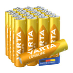 Varta Longlife Alkaline AAA batteri, 20 stk