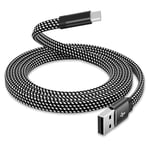 Magtame USB C Cable, Magnetic USB A to USB C Cable 3.3ft, Flat Coiled USB C Charger Cable, Type Fast Charging Charging Cord Compatible with Samsung for USB C Device for Pad, Black