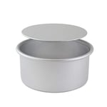 PME LBR063 Moule à gâteau rond profond en aluminium anodisé avec base amovible, 152 mm, argenté