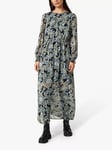 Soaked In Luxury Tiana Long Sleeve Floral Dress, Night Sky