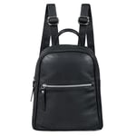 STILORD 'Scarlett' Sac a Dos Femme Cuir Petit Sac a Main Femmes Porte à l'épaule Shopping Backpack Daypack Retro Cuir Véritable, Couleur:noir