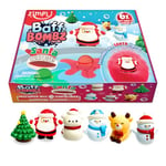 Zimpli Kids 6 x Large 100g Santa Surprise Bath Bombs, 6 Surprise Christmas Toys Inside, Collector Stocking Filler Gift, Gift for Children, Xmas Present for Boys & Girls, Bath Bomb Gift Set