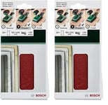 Bosch Accessories 2609256A83 Feuilles abrasives pour Ponceuses vibrantes 93 x 185 Nombre de trous 8 Grain 120 Lot de 20 feuilles