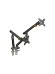 Bakker Elkhuizen Flexible Dual mounting kit - adjustable dual arms - for 2 monitors - dark grey 10 kg 100 x 100 mm