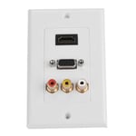 LIA 3 en 1 Ports HDMI VGA RCA Panneau Protection multi-niveau pour prise murale