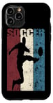 Coque pour iPhone 11 Pro Ballon de football vintage effet vieilli