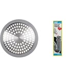 OXO Good Grips Bathtub Drain Protector & HG Drain and Plug Hair Unblocker, Removes Hair from Showers, Baths, Sinks & Plug Holes