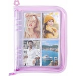 Ccykxa - Violet Lot de 10 Pochettes pour Cartes Photo A5, Porte-Album Photo Kpop, 6 Trous + 10 Pochettes à 4 Compartiments, Couverture Transparente