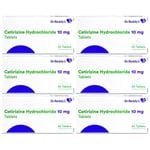 Cetirizine Hydrochloride 10mg - Allergy, Hayfever Relief -  30 Tablets x 6 PACK