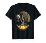 Tree Life Yin Yang Ancient Bohemian Fantasy T-Shirt