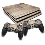 Set D'Autocollants En Bois Pour La Console Ps4 Pro RX022-18