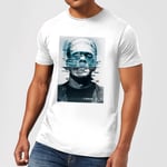 T-Shirt Homme Frankenstein Glitch - Universal Monsters - Blanc - XL