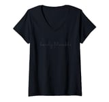 Womens BARELY TOLERABLE Jane Austen Pride & Prejudice Quote Meme V-Neck T-Shirt