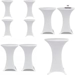 Vidaxl - Housses élastiques de table ø 80 cm Blanc 4 pcs - housse de table - housses de table - Home & Living - Blanc