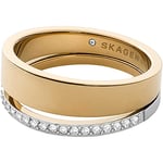 Skagen Bague Pour Femme Kariana, Longueur : 2 Cm Bague En Acier Inoxydable Doré, SKJ1451998