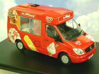 OXFORD DIECAST 1/43 MERCEDES WHITBY MONDIAL ICE CREAM VAN MR WHIPPY IN RED WM001