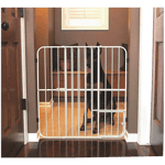 Carlson Pet Gate Big Tuffy Expandable With Small Pet Door White 66-107 x 81 cm