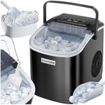 tectake® Machine à glaçons Silencieuse Appareil à glacons, 9 glaçons par cycle, env. 6-13 minutes, Écran tactile, avec Cuillère à glace, Ice Maker Machine a glacons Appareil cuisine Maison