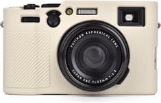 Coque en Silicone pour Appareil Photo Fuji X100 VI, Housse de Protection Ultra Fine en Caoutchouc Souple, Anti-Rayures Fine et légère pour Appareil Photo Fujifilm X100VI - Blanc Cassé.[G1271]