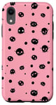 Coque pour iPhone XR Rose moderne à pois mignon fantôme effrayant pastel gothique rétro