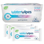 WaterWipes Adult Care Sensitive Wipes, 90 Wipes (3 Packs), Extra Large, Water-Based Wet Wipe, Designed for All Over Cleansing