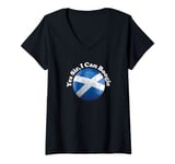 Womens Yes Sir I Can Boogie No Scotland No Party Scottish Saltire V-Neck T-Shirt